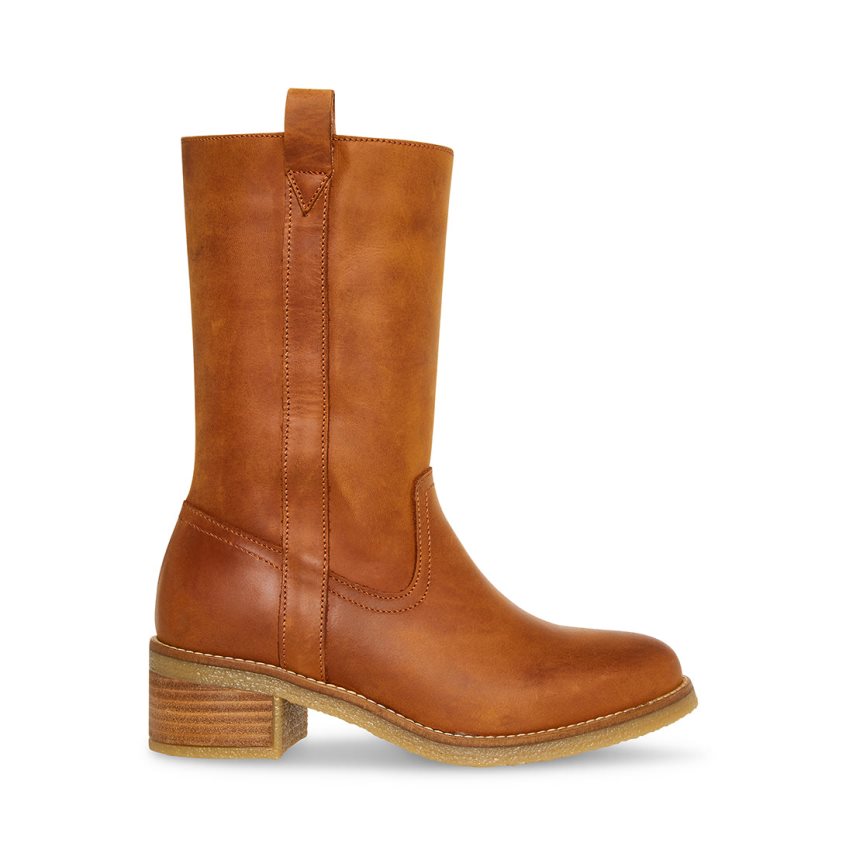 Botas Altas Steve Madden Winny Cuero Mujer Marrones | ES FN8609